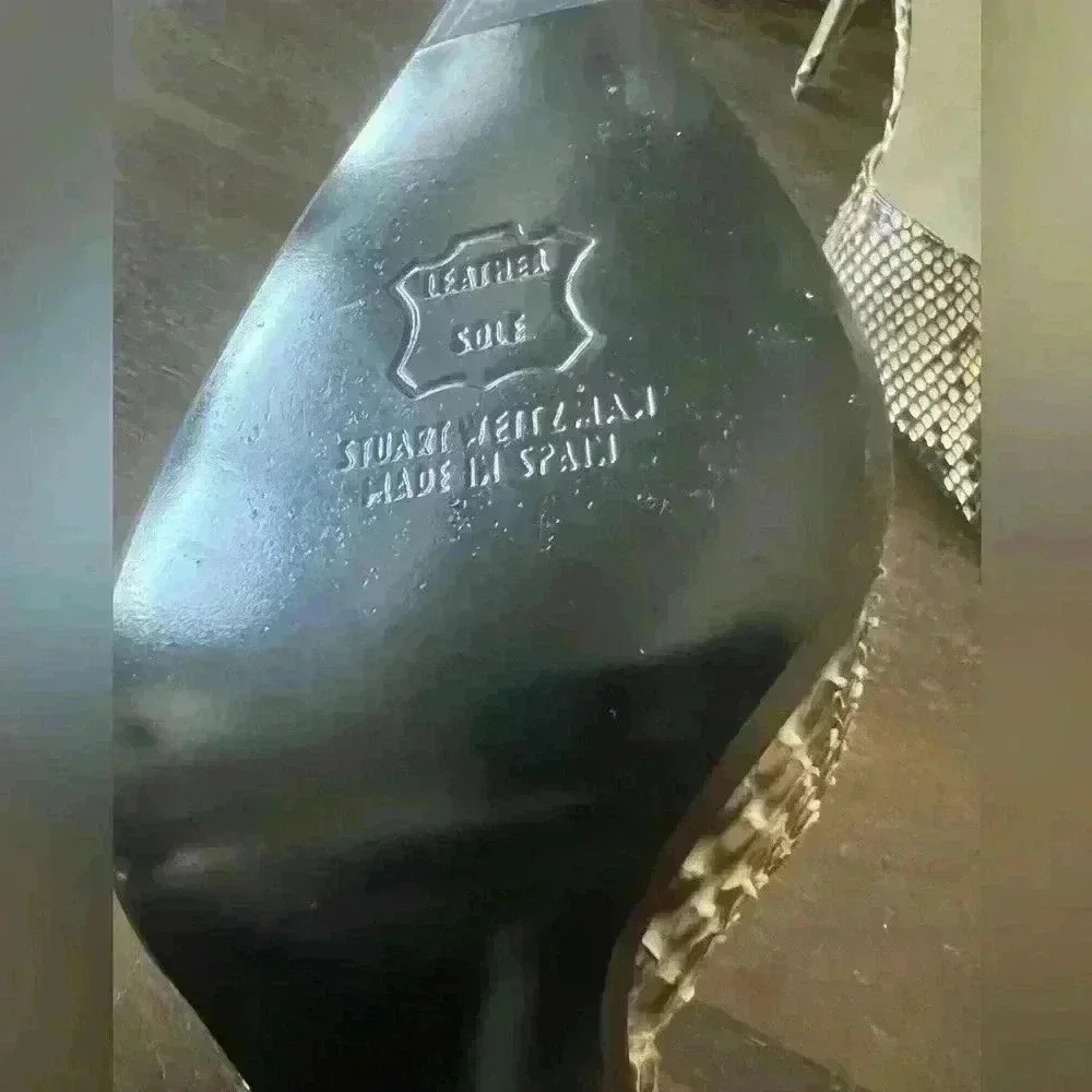 Stuart Weitzman Snakeskin Print Heels - image 8